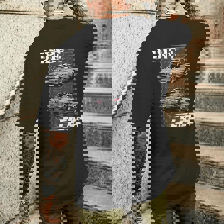 ドリフトカー ジャパニーズクラシックチューニングカー メンズTシャツ バックプリント 彼への贈り物