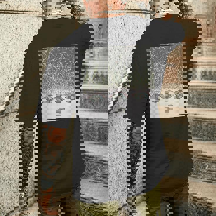 ドリームコアウィアードコア服エステティックコーンフィールドアイズ メンズTシャツ バックプリント 彼への贈り物