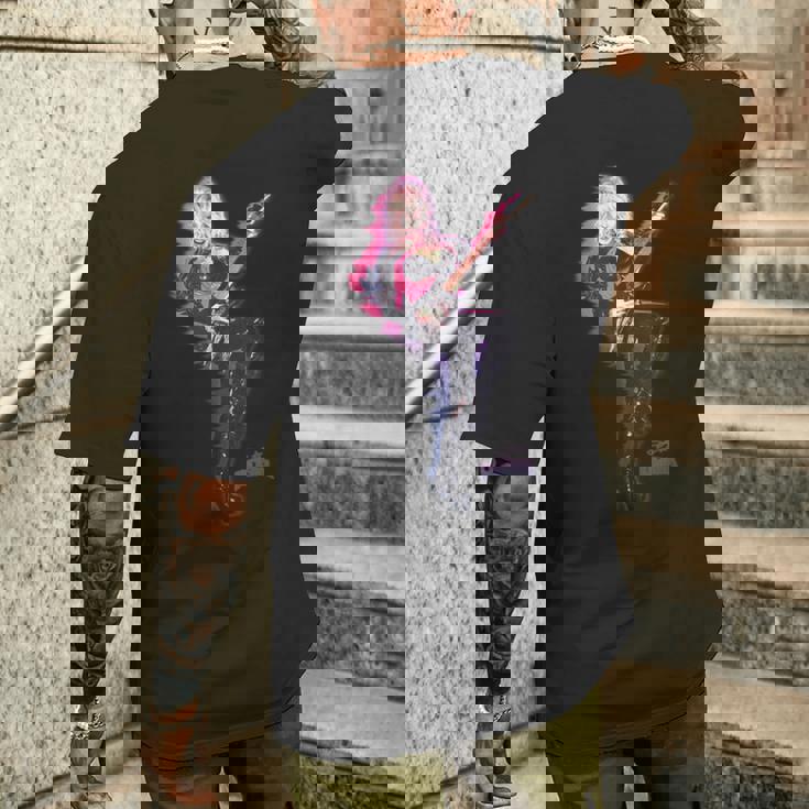 ドリー・パートンロックスター・オン・ファイア メンズTシャツ バックプリント 彼への贈り物