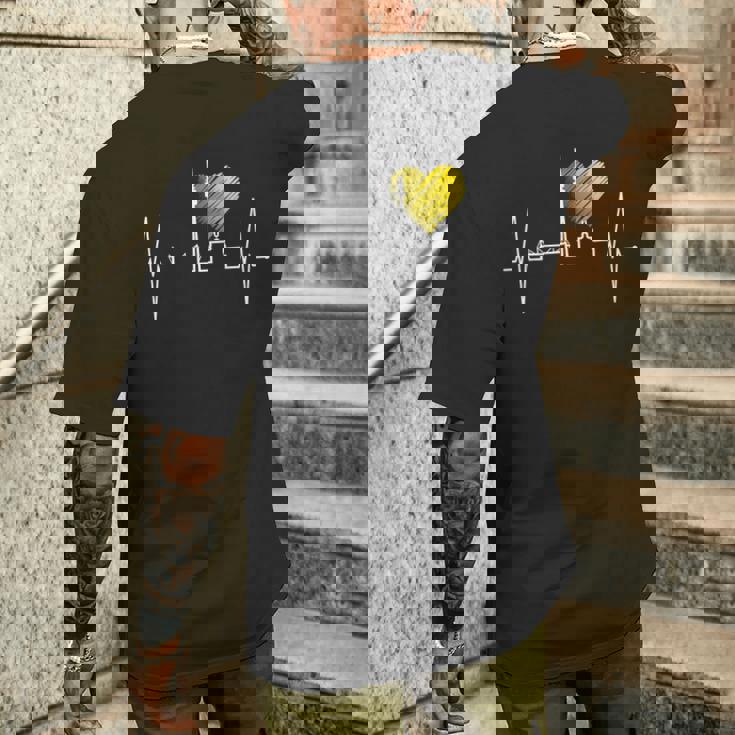 ドルトムント スカイライン ハートビート ルールポット ドイツ アイラブドルトムント I Love Dortmund メンズTシャツ バックプリント 彼への贈り物