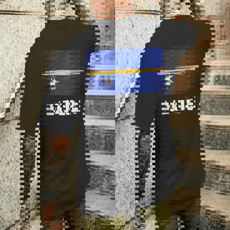 ナウルの国旗tシャツ メンズTシャツ バックプリント 彼への贈り物