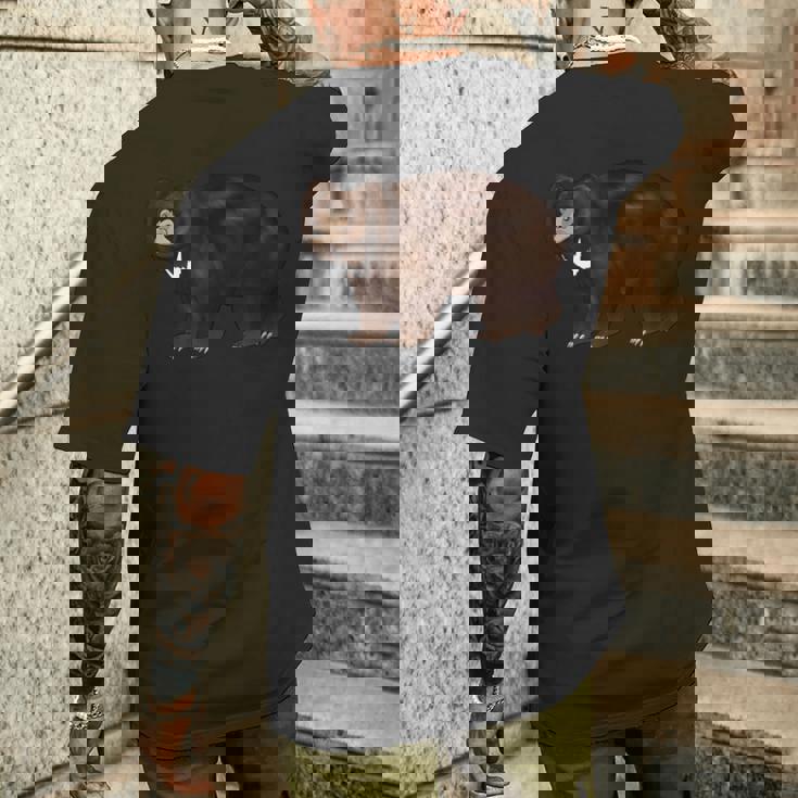 ナマケグマの絵 メンズTシャツ バックプリント 彼への贈り物