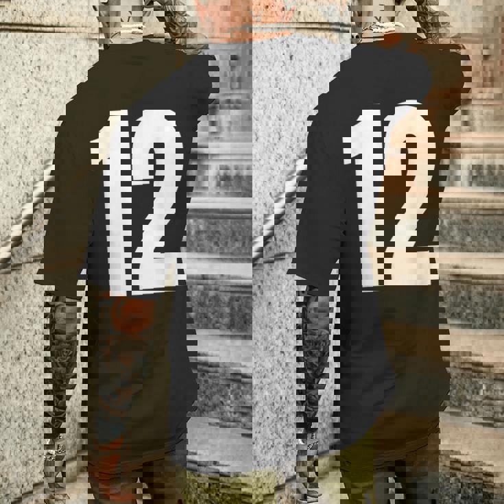 ナンバー12 シャツ。十二 メンズTシャツ バックプリント 彼への贈り物