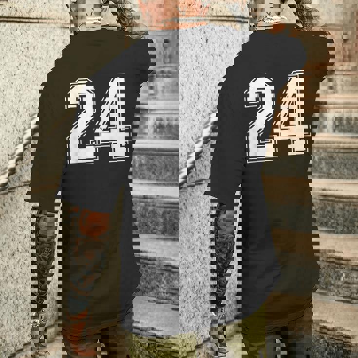 ナンバー24 スポーツ ナンバー入り 選手 20-4 メンズTシャツ バックプリント 彼への贈り物