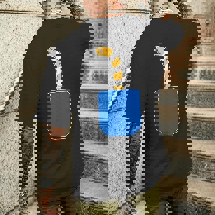 ニシキアナゴ（いん・ざ・ぽけっと）【どうぶつフレンズ】魚 水族館の生き物 かわいい 面白い 動物 チンアナゴ イラスト メンズTシャツ バックプリント 彼への贈り物