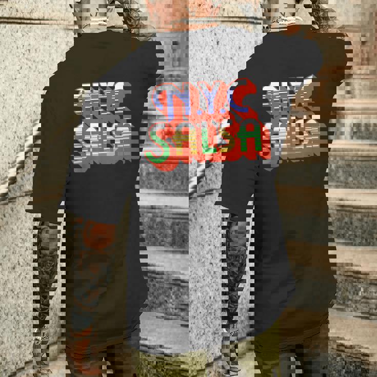 ニューヨークシティ・サルサ・ラテン音楽 メンズTシャツ バックプリント 彼への贈り物