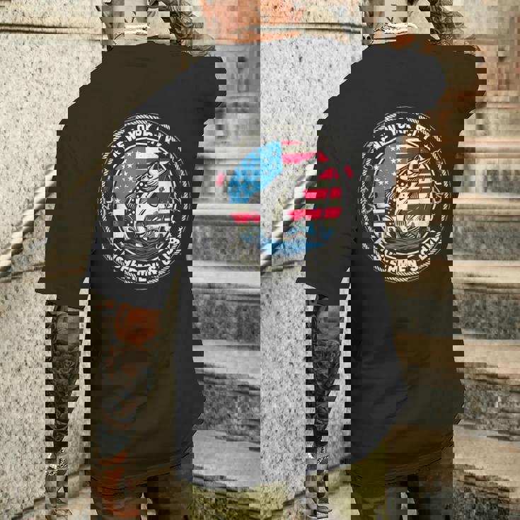 ニューヨーク市フィッシャーマンズクラブ アメリカ国旗釣り メンズTシャツ バックプリント 彼への贈り物