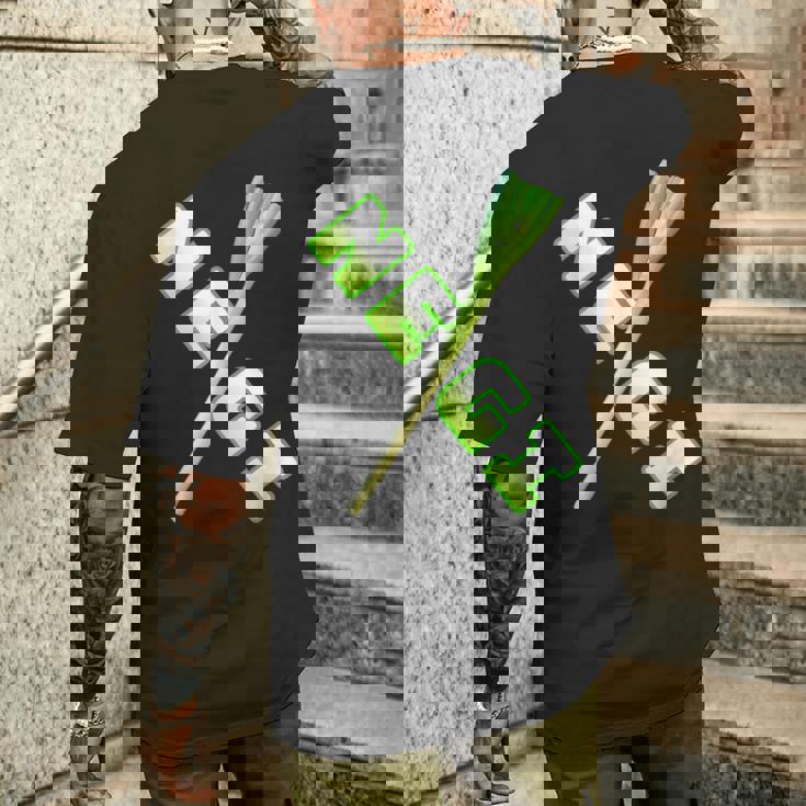 ネギ Negi【The 野菜】葱【変なtシャツ屋さん】面白いポップ デザイン メンズTシャツ バックプリント 彼への贈り物