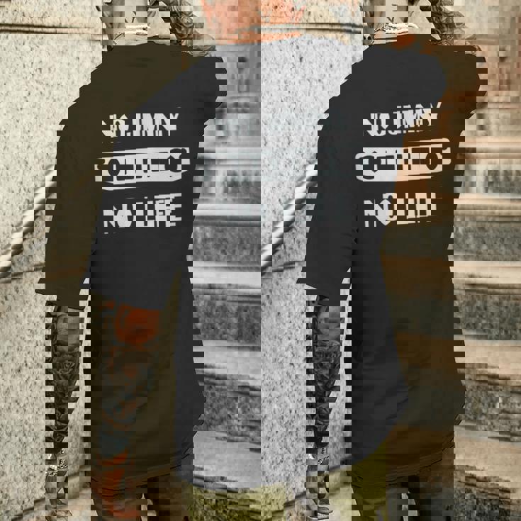 ノージムニーノーライフ Jb74 メンズTシャツ バックプリント 彼への贈り物