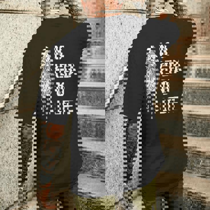 ノー競馬ノーライフ 競馬好き 馬好き 競馬ファン 競馬 メンズTシャツ バックプリント 彼への贈り物