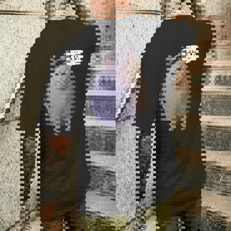 ハァ・キャット・ミーム メンズTシャツ バックプリント 彼への贈り物