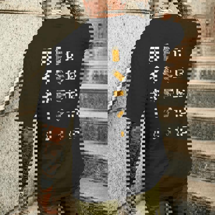 ハイボール 視力検査 バーボン おもしろ 酒飲み 酒好き 居酒屋 ウィスキー ハイボール好き メンズTシャツ バックプリント 彼への贈り物