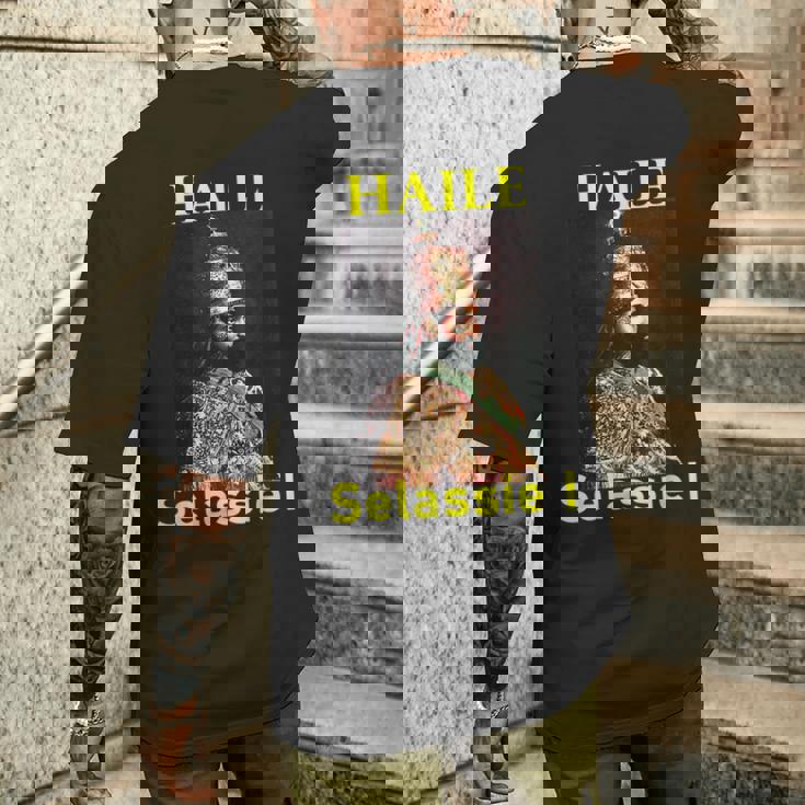 ハイレ・セラシエ・ラスタファリ メンズTシャツ バックプリント 彼への贈り物