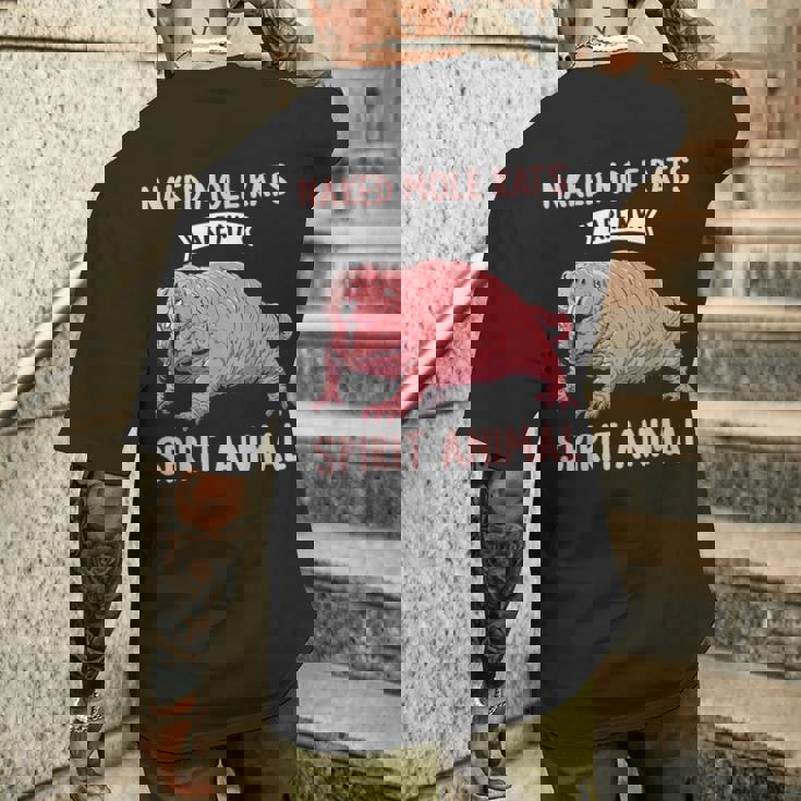 ハダカデバネズミは私のスピリットアニマルハダカデバネズミ メンズTシャツ バックプリント 彼への贈り物
