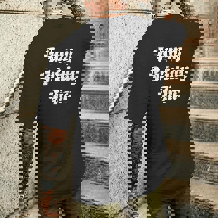 ハッピーバースデー ひな メンズTシャツ バックプリント 彼への贈り物