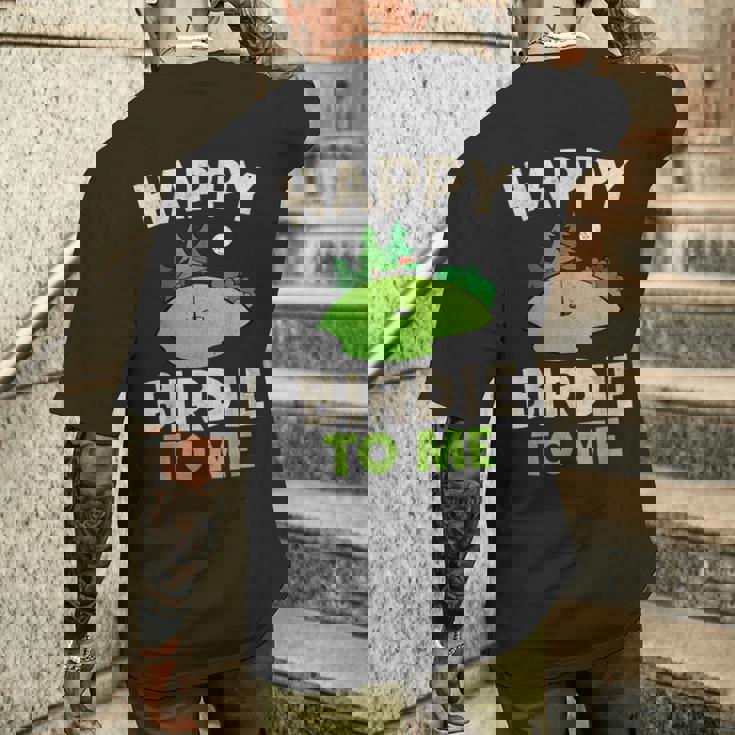 ハッピーバーディー ゴルフ 面白い ホール 文字入り メンズ おもしろ 面白い 服 オリジナル おもしろグッズ 文字 メンズTシャツ バックプリント 彼への贈り物