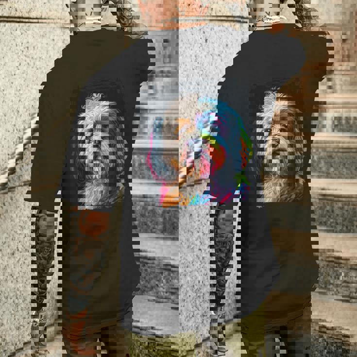 ハバニーズのアートワークを使用したハバニーズドッグオーナーデザイン。 メンズTシャツ バックプリント 彼への贈り物