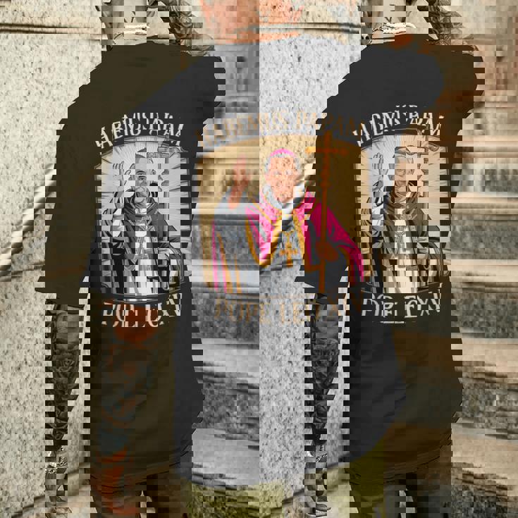 ハベムス・パパム教皇レオ14世 メンズTシャツ バックプリント 彼への贈り物