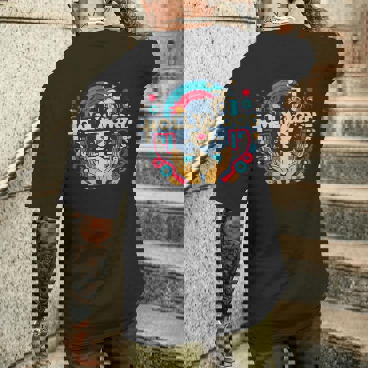 ハリウッド映画スター レトロ 黄金時代 映画 シネマ メンズTシャツ バックプリント 彼への贈り物