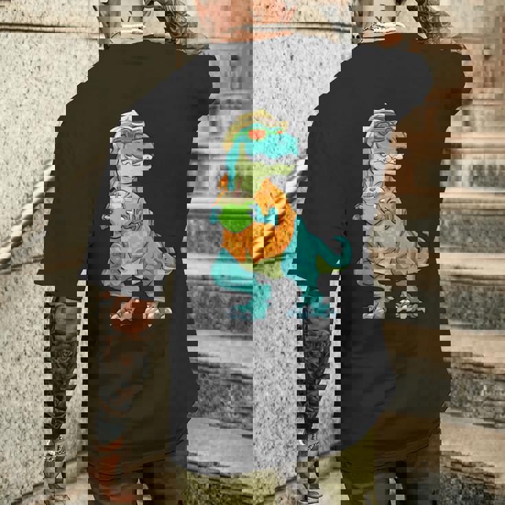 ハワイアン 恐竜 シャツ サマーレックス トロピカル バケーション アロハシャツ メンズTシャツ バックプリント 彼への贈り物