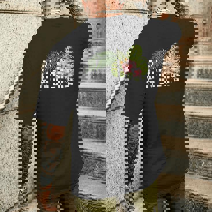 ハワイ島発アロハ フラワースピリットを感じる アロハ メンズTシャツ バックプリント 彼への贈り物