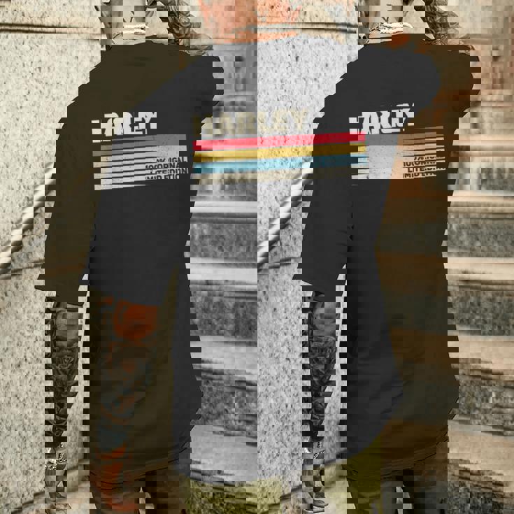 ハーレー 名前入り レトロ ヴィンテージ 70年代 80年代 90年代 誕生日 メンズTシャツ バックプリント 彼への贈り物