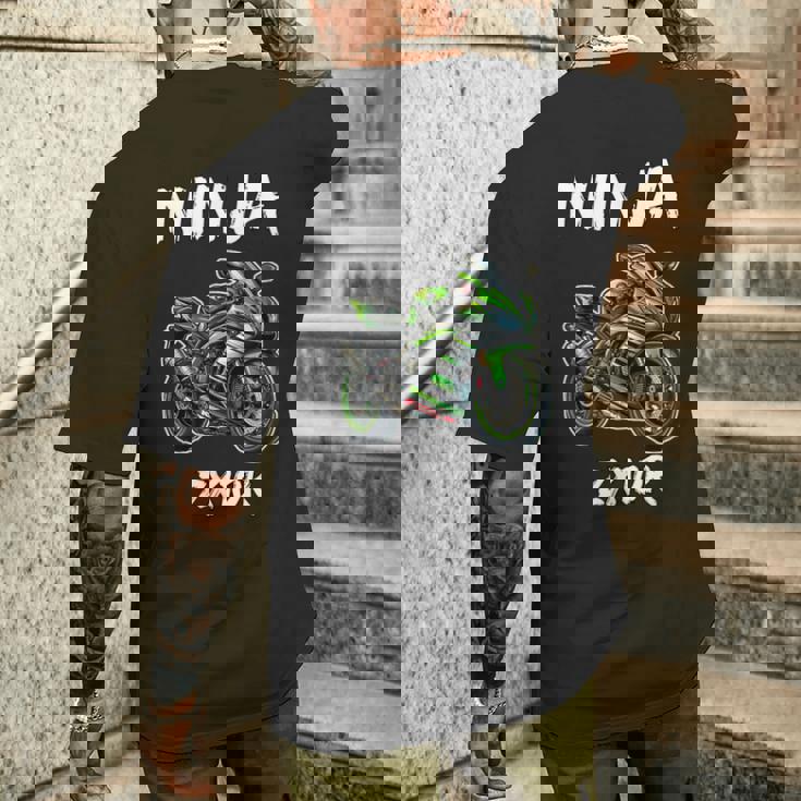 バイク Zx10r ニンジャ モーターサイクリスト Zx10r バイク メンズTシャツ バックプリント 彼への贈り物