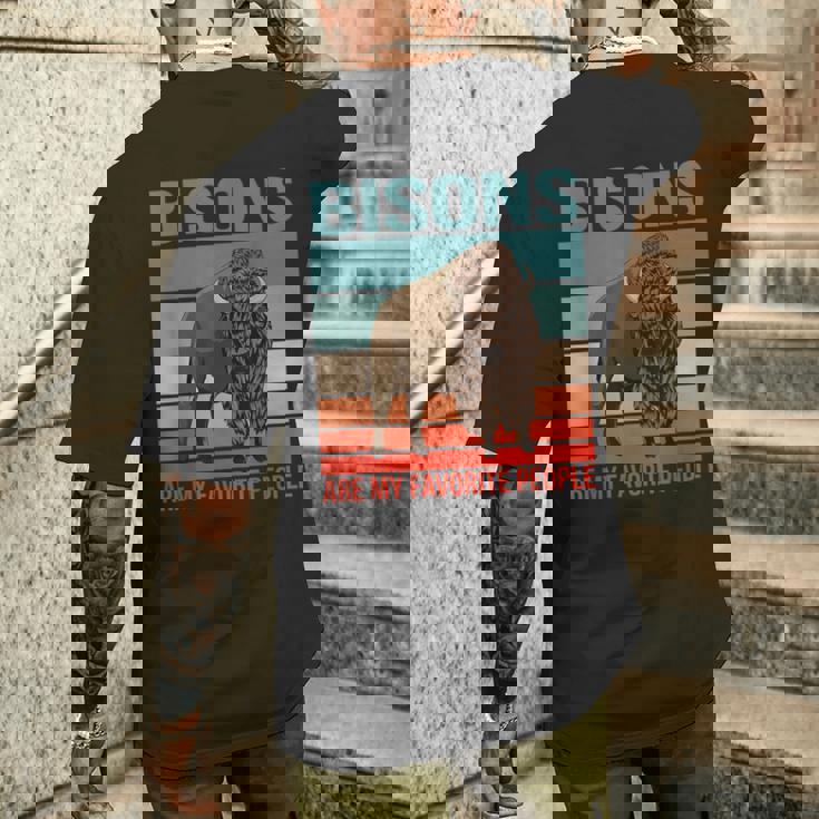 バイソン私の好きな人たち ウィズエント バイソン メンズTシャツ バックプリント 彼への贈り物