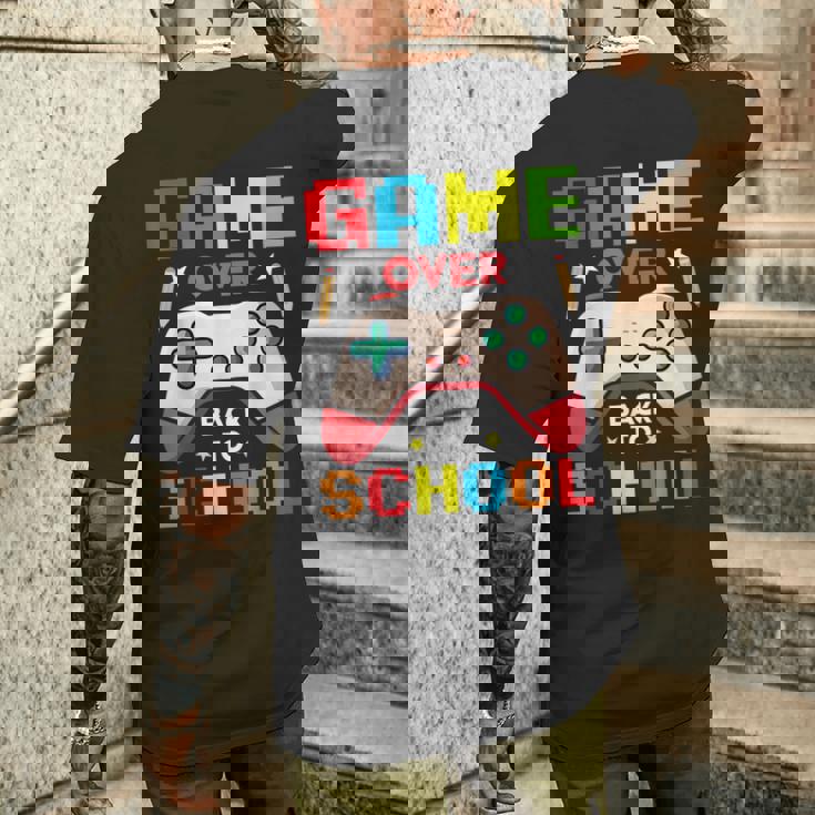 バック・トゥ・スクール-ゲームオーバーバック・トゥ・スクール メンズTシャツ バックプリント 彼への贈り物