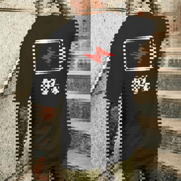 バッテリー充電0 シャツバッテリーデッドシャツバッテリー低 メンズTシャツ バックプリント 彼への贈り物