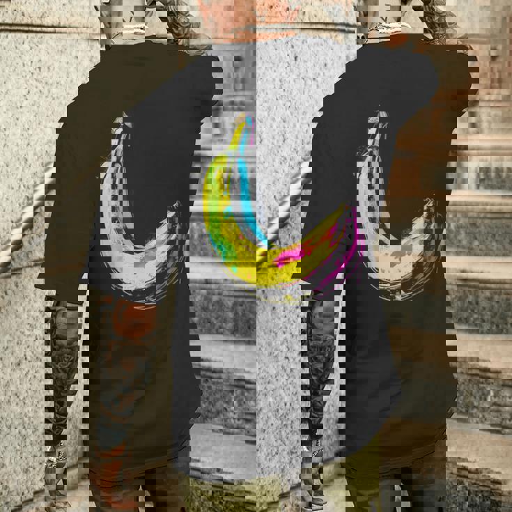 バナナ フルーツ モチーフ イラスト アート バナナ メンズTシャツ バックプリント 彼への贈り物