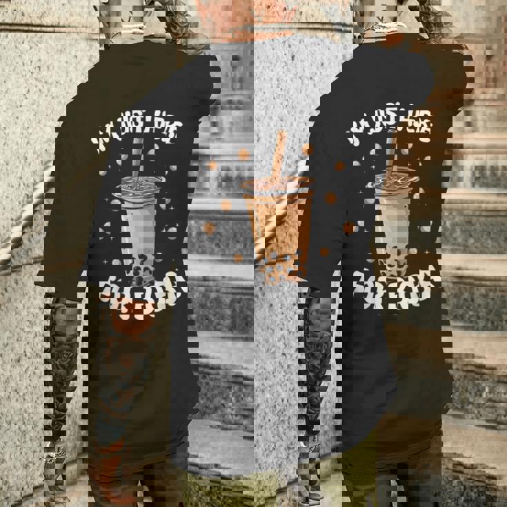 バブルティー かわいい カワイイ グラフィック 面白デザイン ボバティー メンズTシャツ バックプリント 彼への贈り物