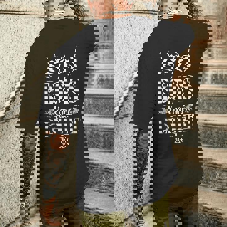 バレエダンサー ダンスガール バレリーナ 男の子 ダンス バレエ Too メンズTシャツ バックプリント 彼への贈り物