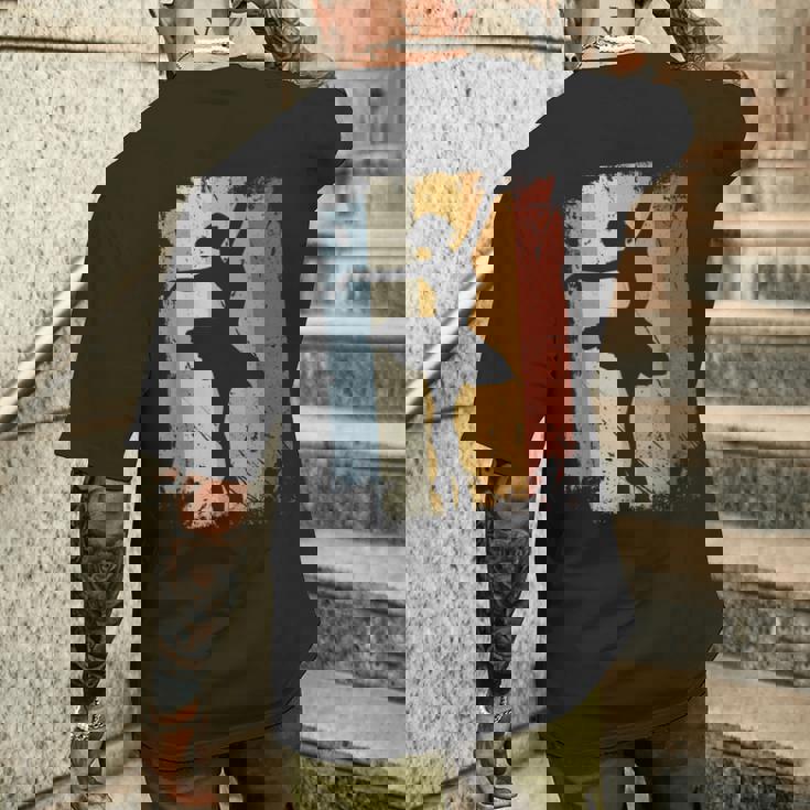 バレエダンスダンスバレリーナシューズ En Pointe ヴィンテージレトロ メンズTシャツ バックプリント 彼への贈り物