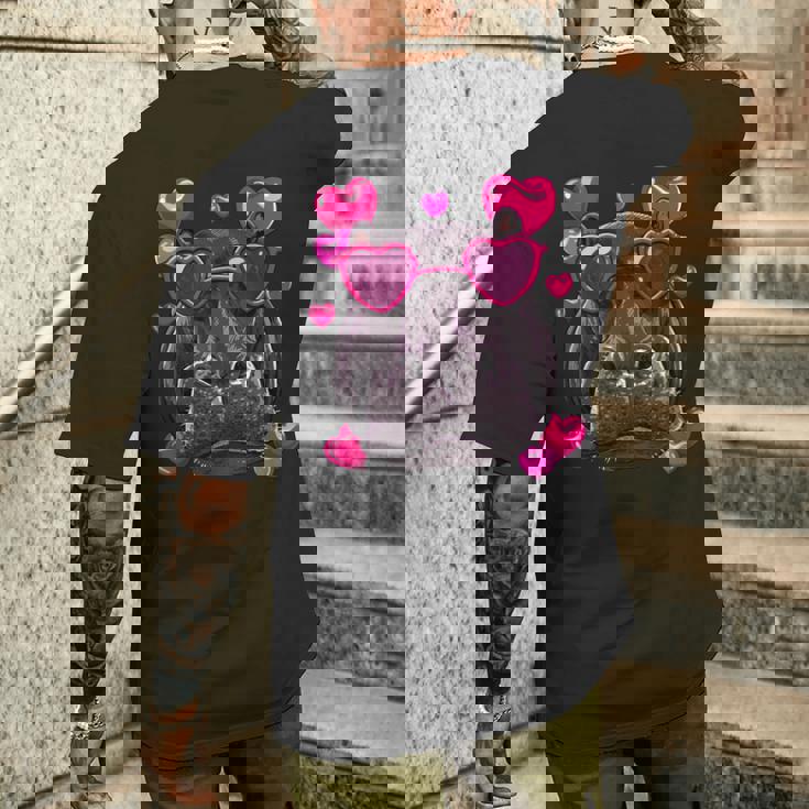 バレンタイン カバ シャツ かわいい カバ 動物 カバ 恋人 メンズTシャツ バックプリント 彼への贈り物