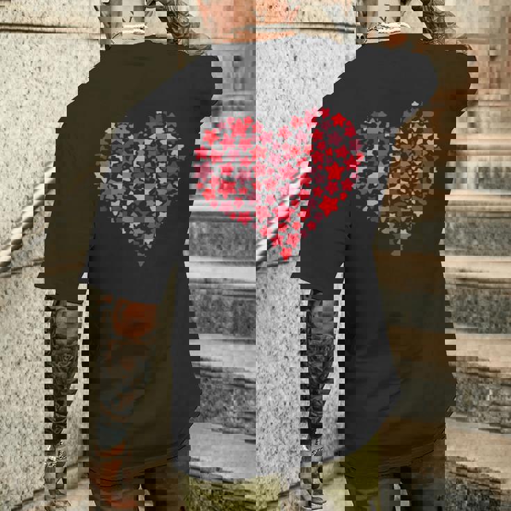 バレンタインデーのプレゼント かわいいラブハート スター カップルalentine's Day Cute Love メンズTシャツ バックプリント 彼への贈り物
