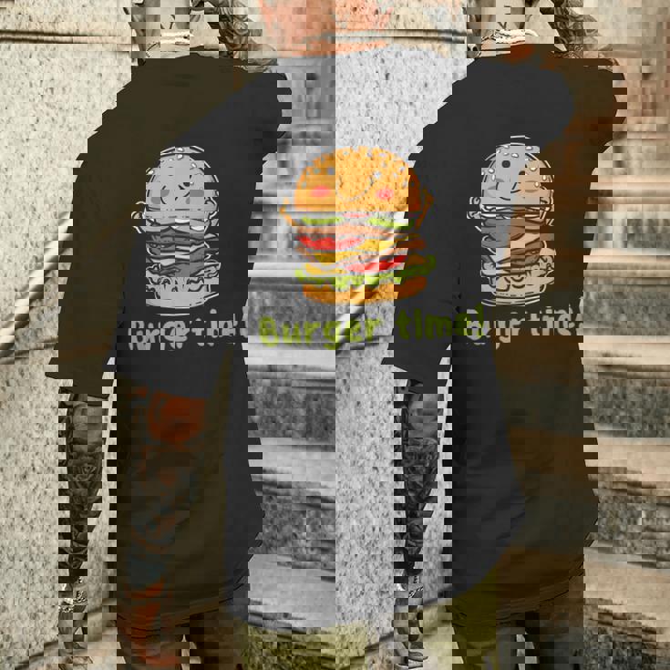 バーガータイム メンズTシャツ バックプリント 彼への贈り物