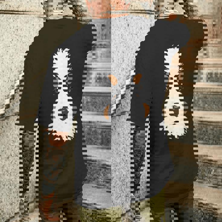 バーニーズマウンテンドッグの子犬 メンズTシャツ バックプリント 彼への贈り物