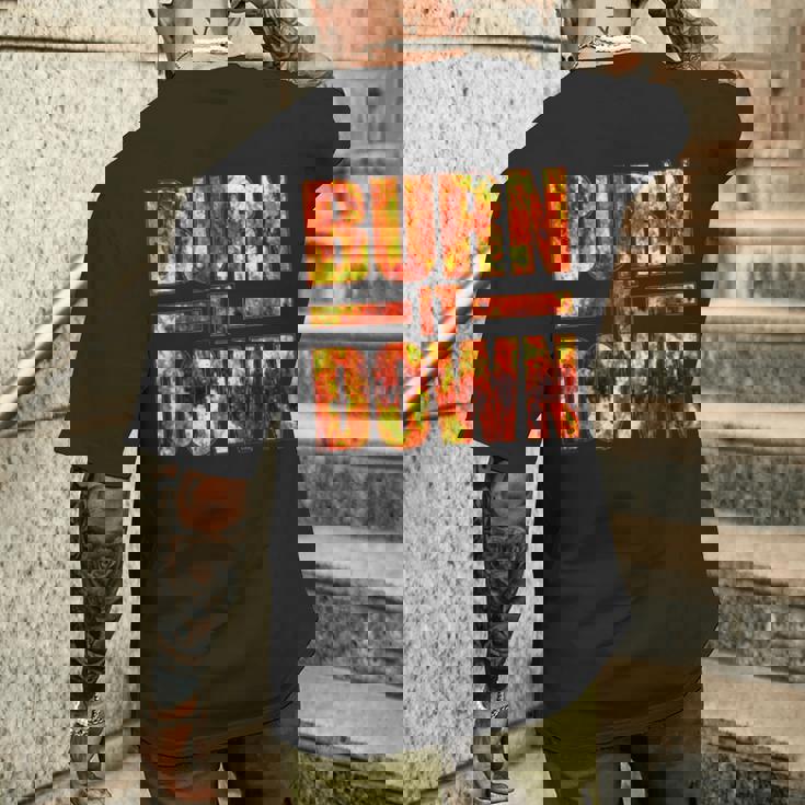 バーン・イット・ダウン・ファイヤー・フレイムズ メンズTシャツ バックプリント 彼への贈り物