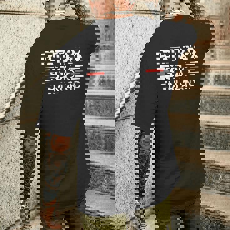 パタヤ・ソイ6 タイバー・パブ・パーティー・グラフィック メンズTシャツ バックプリント 彼への贈り物