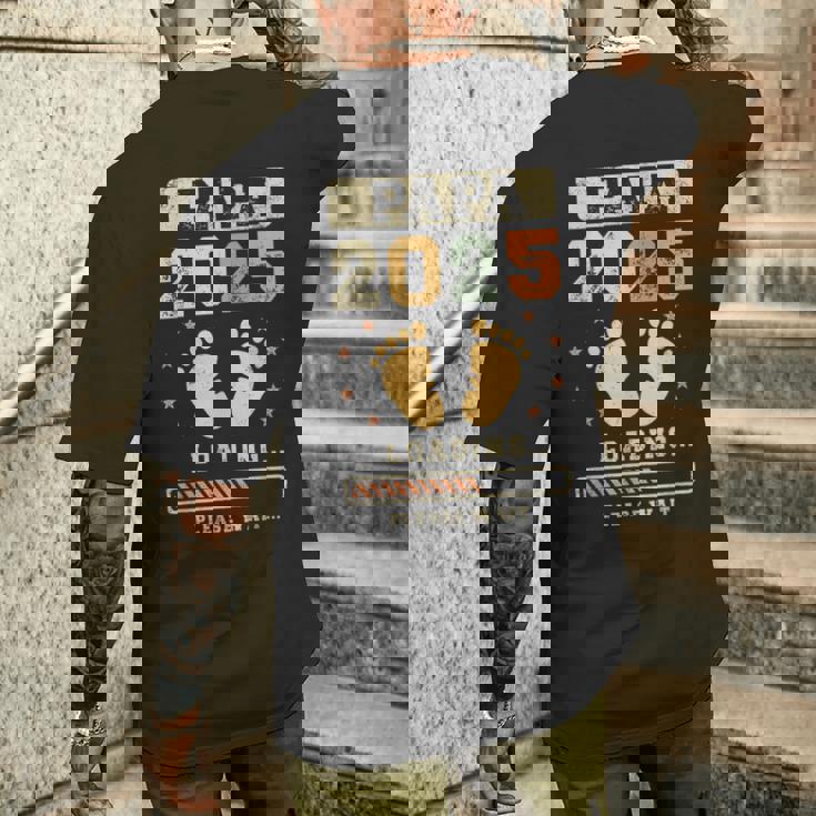 パパ 2025 ローディング 出産発表 これからパパになる人 メンズTシャツ バックプリント 彼への贈り物