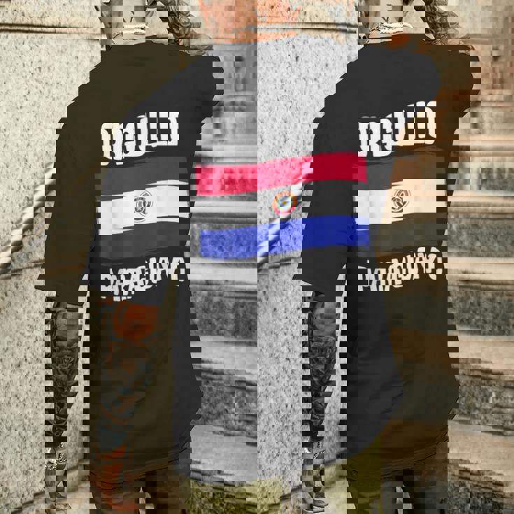 パラグアイプライド パラグアイ国旗 Orgullo Paraguayo メンズTシャツ バックプリント 彼への贈り物