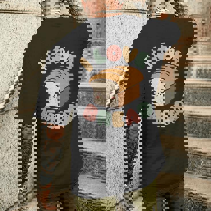 パンが大好き メンズTシャツ バックプリント 彼への贈り物