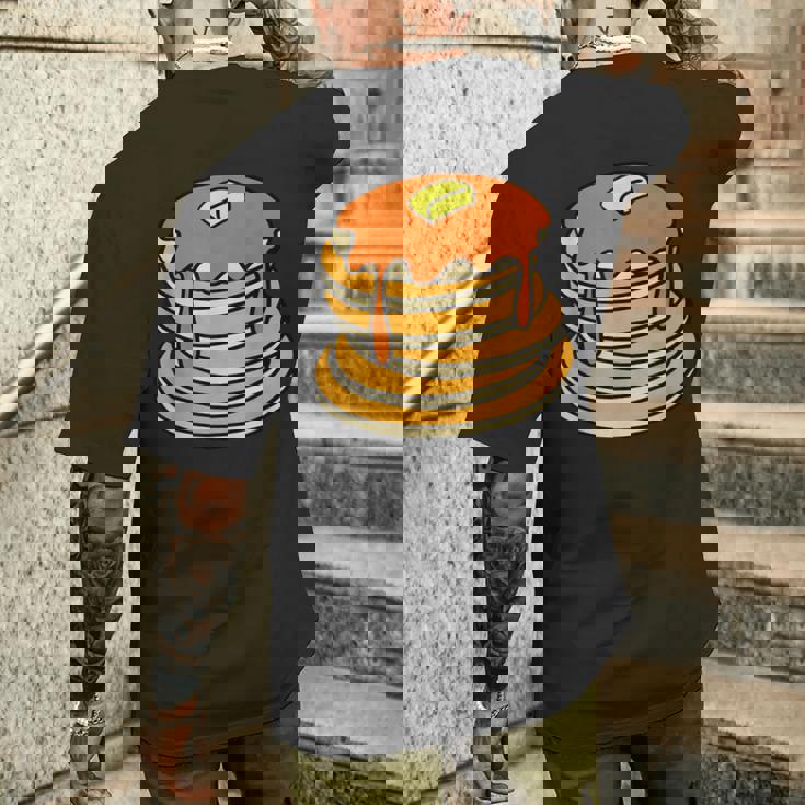 パンケーキとシロップ メンズTシャツ バックプリント 彼への贈り物