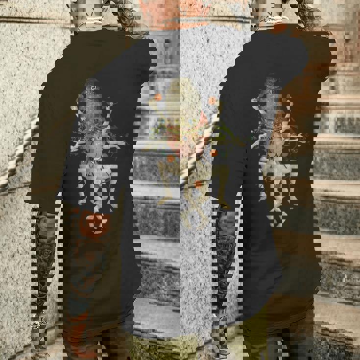 ヒエロニムス ボッシュ 地上の喜びの庭 フクロウ メンズTシャツ バックプリント 彼への贈り物