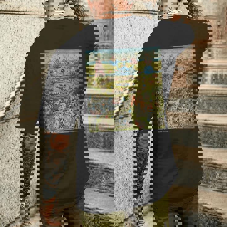 ヒエロニムス・ボッシュ 地球の喜びの庭 アート メンズTシャツ バックプリント 彼への贈り物