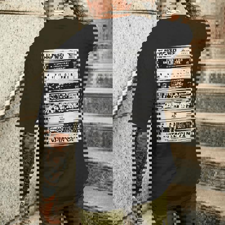 ヒップホップアーティスト カセット オールドスクールラップ メンズTシャツ バックプリント 彼への贈り物