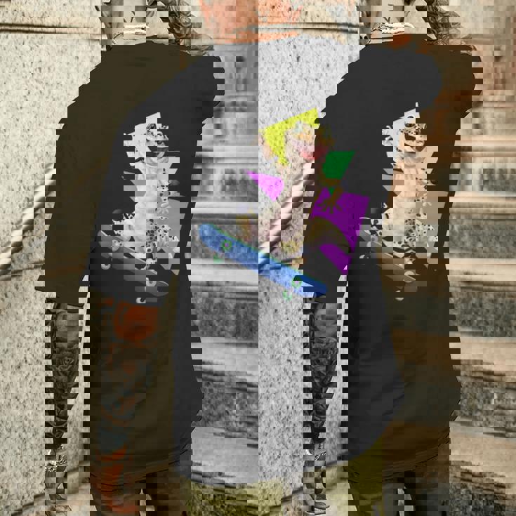 ヒョウモントカゲモドキ スケートボードのトカゲ メンズTシャツ バックプリント 彼への贈り物