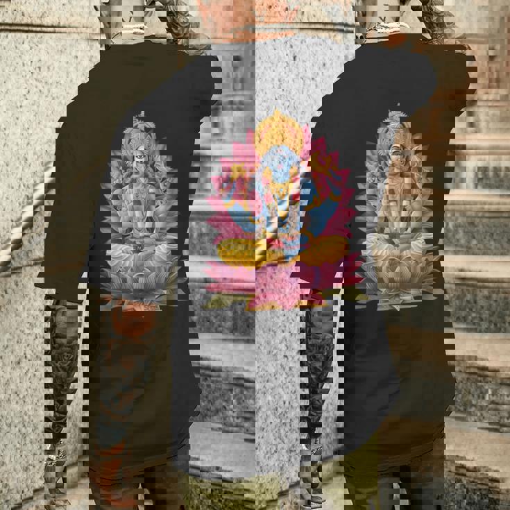 ヒンドゥー教の神ヴィシュヌ ヴィシュヌ ヒンドゥー教 守護の象徴 メンズTシャツ バックプリント 彼への贈り物