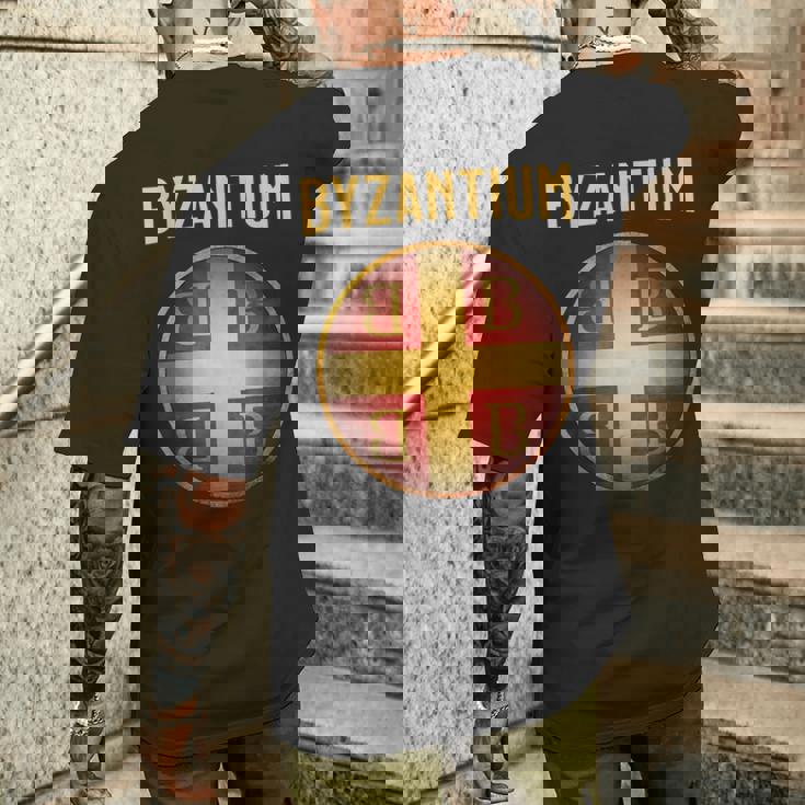 ビザンチウムのシンボル コンスタンティノープルとビザンツ帝国 メンズTシャツ バックプリント 彼への贈り物